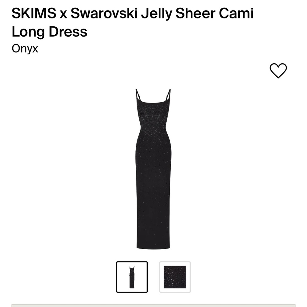 Skims X Swarovski Jelly Sheer Cami Long Dress